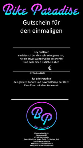 Geschenkgutschein Bike-Paradise - bike-paradise