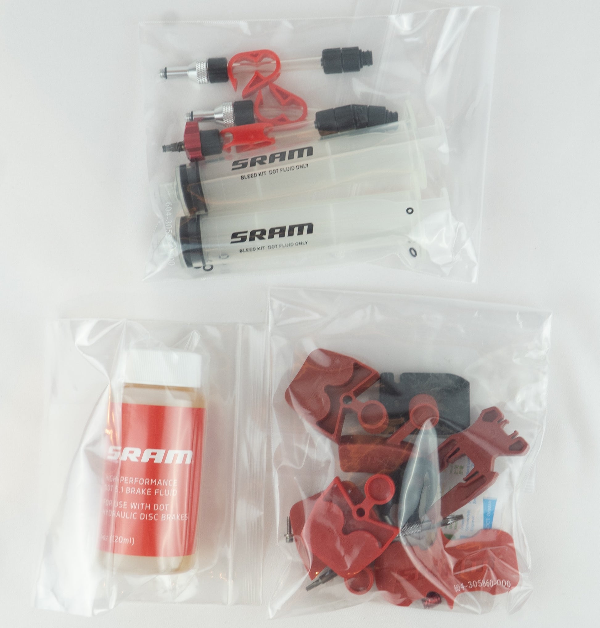SRAM Standard Entlüftungskit/Bleed Kit mit DOT 5.1 Bremsflüssigkeit - bikeparadise